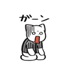 野球ねこ応援団・黒白縦縞チームVer.（個別スタンプ：22）