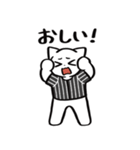 野球ねこ応援団・黒白縦縞チームVer.（個別スタンプ：31）