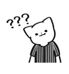 野球ねこ応援団・黒白縦縞チームVer.（個別スタンプ：35）