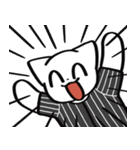 野球ねこ応援団・黒白縦縞チームVer.（個別スタンプ：37）