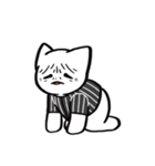 野球ねこ応援団・黒白縦縞チームVer.（個別スタンプ：39）