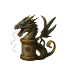 家庭科をするドラゴン（個別スタンプ：1）