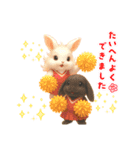 しろいうさぎとくろいうさぎPart4（個別スタンプ：1）