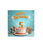動く！お祝い誕生日ケーキ(1～24才用)（個別スタンプ：5）