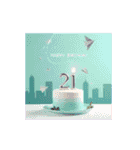 動く！お祝い誕生日ケーキ(1～24才用)（個別スタンプ：21）