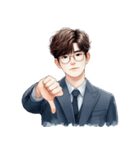 スーツを着たハンサムな男性（NT） v.1（個別スタンプ：11）