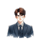 スーツを着たハンサムな男性（NT） v.1（個別スタンプ：29）