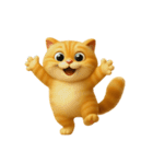 たくさんの感情を持つオレンジ色の猫 (NT)（個別スタンプ：3）