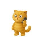 たくさんの感情を持つオレンジ色の猫 (NT)（個別スタンプ：4）