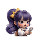 かわいい紫髪の女子高生（NT） v.2（個別スタンプ：32）