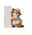 旅行服を着た子猫（NT） v.1（個別スタンプ：24）