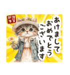 毎日使える♡ビンテージ水彩画のねこ（個別スタンプ：35）