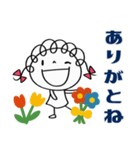 ありがとう言葉（花多め）♡くるリボン（個別スタンプ：9）