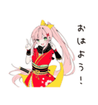 目立ちたがり忍者ガール（個別スタンプ：3）