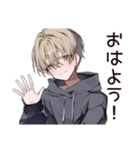 ゆるパーカーくんの応援（個別スタンプ：2）