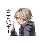 ゆるパーカーくんの応援（個別スタンプ：10）