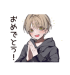 ゆるパーカーくんの応援（個別スタンプ：35）