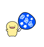 【青】動く！推し活シンプルまるい人（個別スタンプ：24）