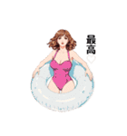 意識高めなお姉さん。夏わたしらしく（個別スタンプ：26）