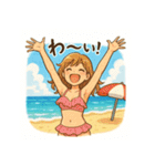 水着美女スタンプ・夏サイコー！（個別スタンプ：2）