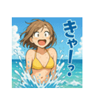 水着美女スタンプ・夏サイコー！（個別スタンプ：5）