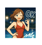 水着美女スタンプ・夏サイコー！（個別スタンプ：7）