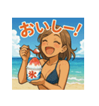 水着美女スタンプ・夏サイコー！（個別スタンプ：8）