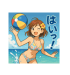 水着美女スタンプ・夏サイコー！（個別スタンプ：9）