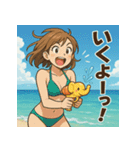 水着美女スタンプ・夏サイコー！（個別スタンプ：10）