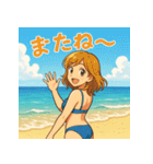 水着美女スタンプ・夏サイコー！（個別スタンプ：16）