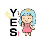妖精メイのシンプルお返事スタンプ♡（個別スタンプ：3）