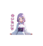 夢見る着物ガール（個別スタンプ：35）