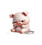 ピンクのブタは働きたくない（個別スタンプ：16）