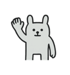 グレーなうさぎ 気持ちスタンプ（個別スタンプ：4）
