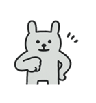 グレーなうさぎ 気持ちスタンプ（個別スタンプ：8）