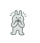 グレーなうさぎ 気持ちスタンプ（個別スタンプ：28）