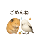 仲良し❤キンクマハムスター＆シマエナガ（個別スタンプ：10）