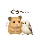 仲良し❤キンクマハムスター＆シマエナガ（個別スタンプ：11）