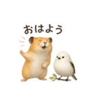 仲良し❤キンクマハムスター＆シマエナガ（個別スタンプ：13）