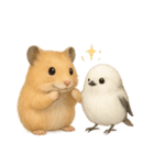 仲良し❤キンクマハムスター＆シマエナガ（個別スタンプ：32）