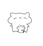 動く！なんだかゆるいシロネコ（個別スタンプ：21）