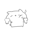 動く！なんだかゆるいシロネコ（個別スタンプ：22）