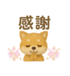 羊毛フェルト♡柴犬♡日常スタンプ（個別スタンプ：18）