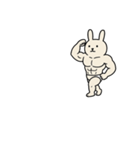 マッスル白うさぎ（個別スタンプ：3）