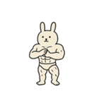 マッスル白うさぎ（個別スタンプ：5）