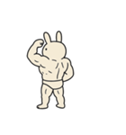 マッスル白うさぎ（個別スタンプ：7）