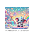 象さん#玉川上水桜並木の桜上水駅で挨拶（個別スタンプ：34）