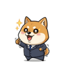 ビジネスマン犬シュウイチスタンプ（個別スタンプ：4）