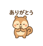もふもふリスくん（個別スタンプ：3）