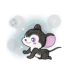 ☆クロねずくんのシンプルLife☆（個別スタンプ：1）